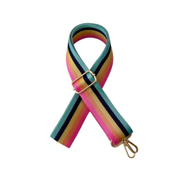 NWOT Rainbow Stripe Bag Strap - Picture 1 of 3